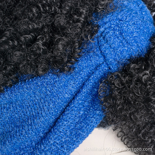 Wholesale vendors headband wigs stort kinky curly wigs  hradband synthetic hair wigs for black women